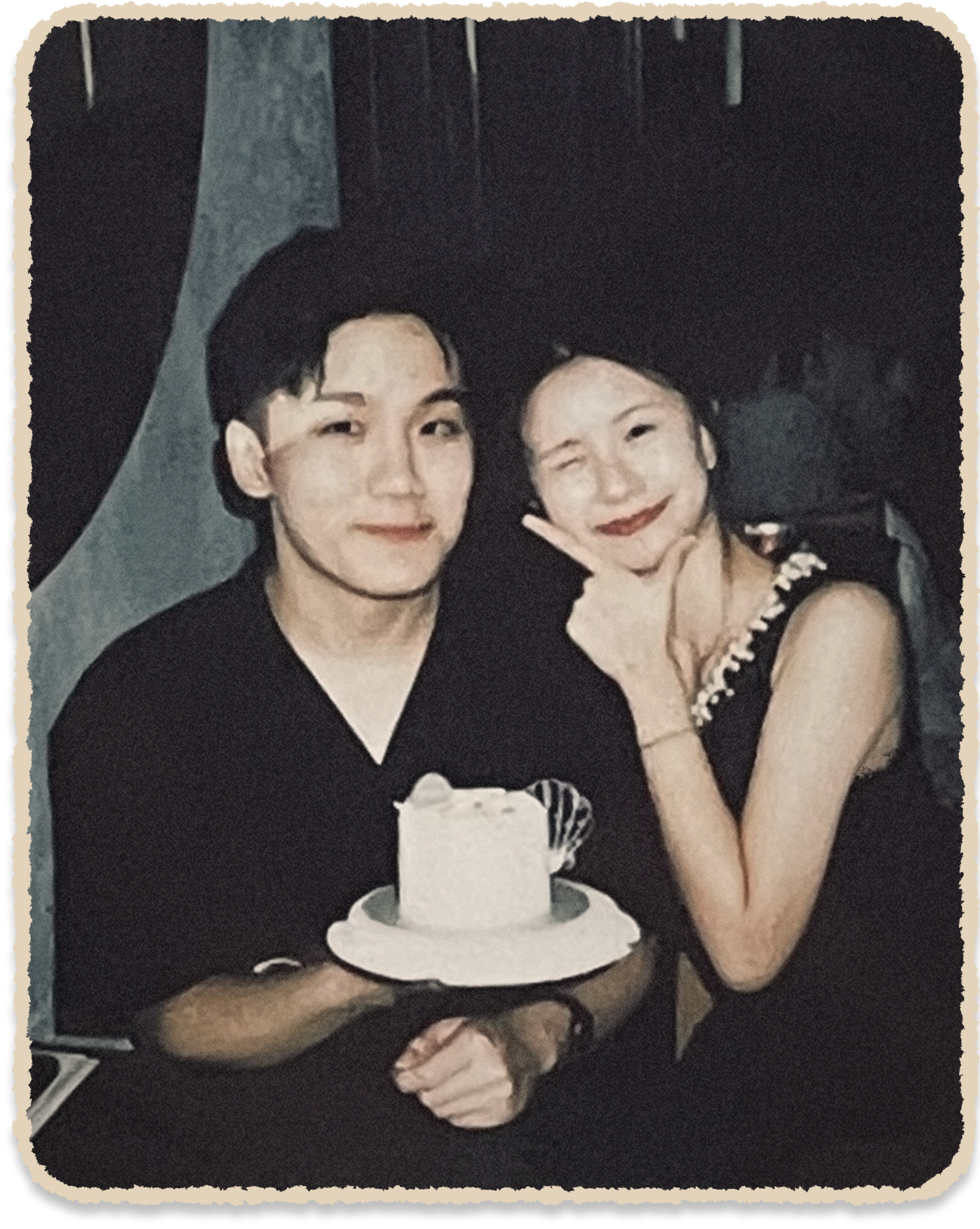 KC and Cynthia celebrating with a cake